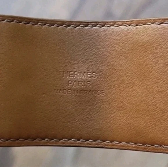 Hermés Collier de Chien Yellow Gold Plated Studded Leather Adjustable Bracelet - Picture 8 of 15